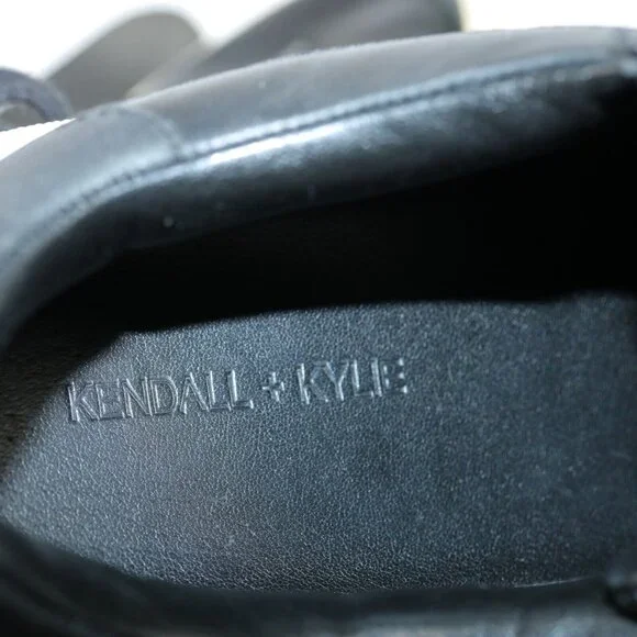 Kendall Kylie Tyler Womens Platform Sneaker Size 7.5 Black Leather Shoe Lace Up - Picture 12 of 12